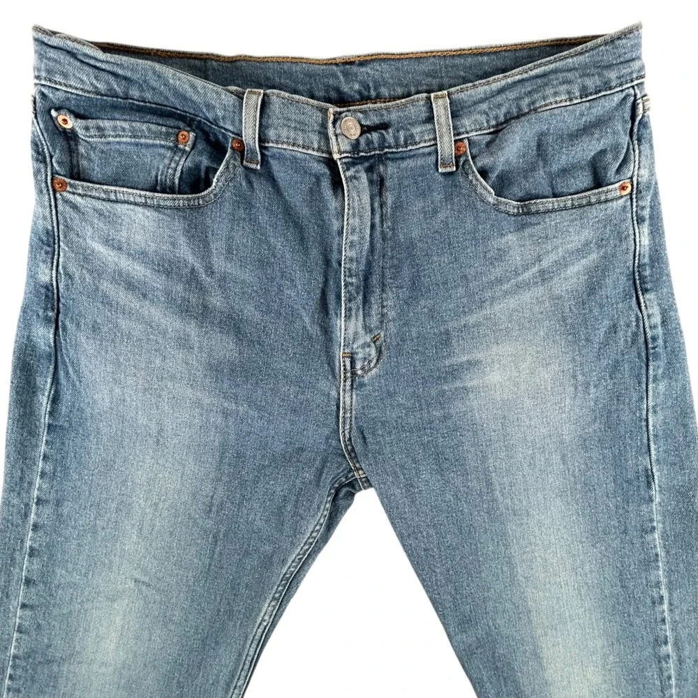 Levis 505 Regular Fit Jeans Mens 36x32 Medium Wash Blue Straight Leg Denim